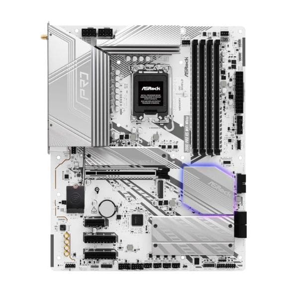 Asrock Z890 Pro RS WIFI DDR5 Intel LGA 1851 ATX Motherboard White - 2