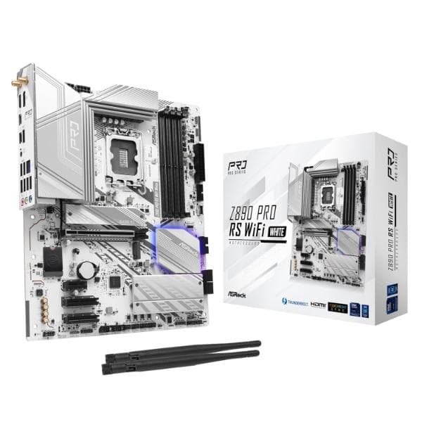 Asrock Z890 Pro RS WIFI DDR5 Intel LGA 1851 ATX Motherboard White
