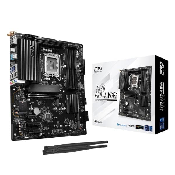 ASRock Z890 Pro-A WiFi 6E Intel Core Ultra DDR5 LGA1851 ATX Motherboard - 1