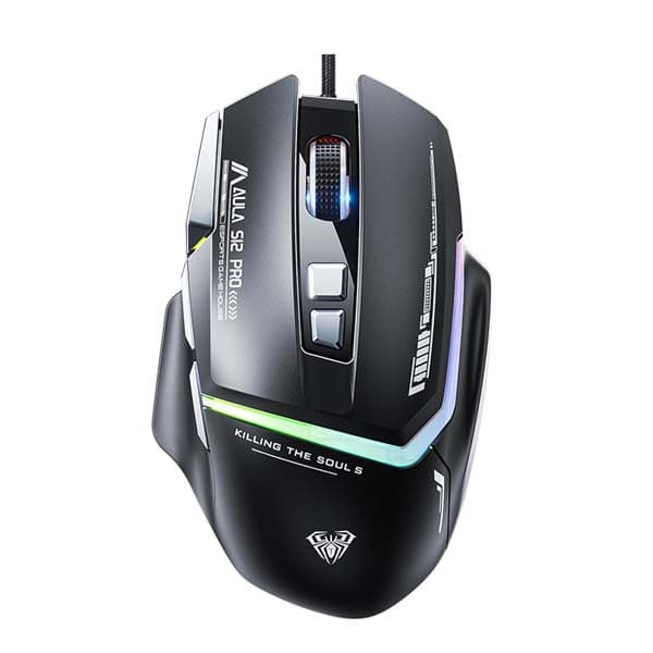 AULA S12 Pro Wired Gaming Mouse (Black)