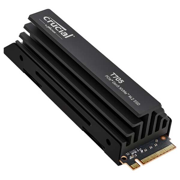 Crucial T705 4TB NVMe PCIe 5.0 M.2 Internal SSD with Heatsink