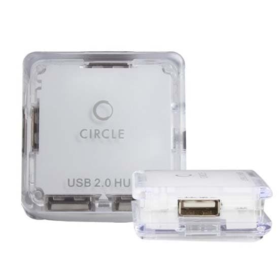 Circle Rootz 4.3 4-Port USB Hub (White) - 1
