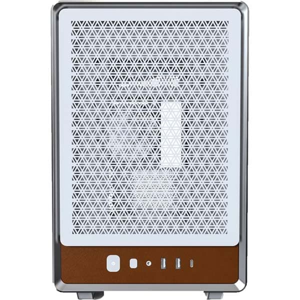MONTECH Heritage PRO mATX Compact Leather Gaming Chassis with Signature Handle Design (White) - 2
