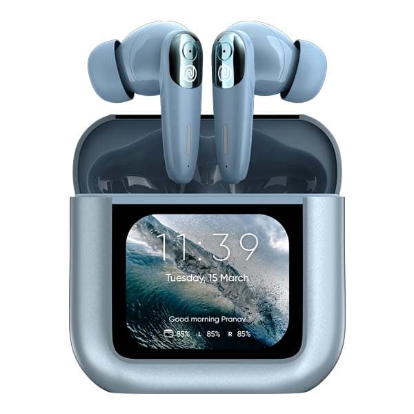 Noise View Buds Up to 45 hours of PlaytimeQuad Mic ENC TWS Earbuds (Metallic Blue)