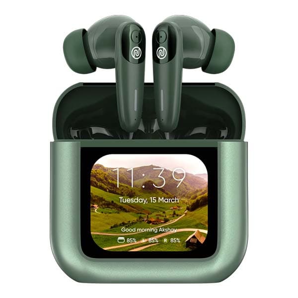 Noise View Buds Up to 45 hours of PlaytimeQuad Mic ENC TWS Earbuds (Metallic Green)