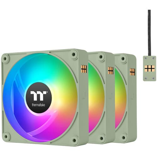 Thermaltake CT120 EX ARGB Sync PC 120mm Cooling Fan (3-Fan Pack, Matcha Green) - 1