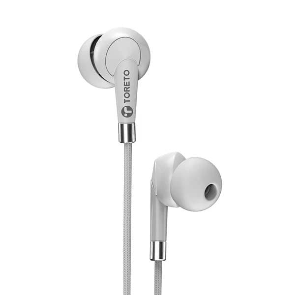 Toreto Tunz Wired Earphones (White) - 2