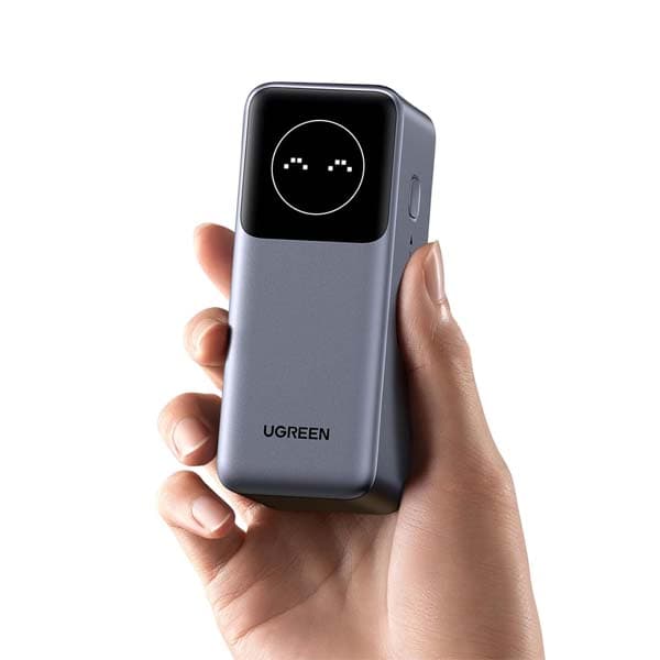 UGREEN Nexode Power Bank 12000mAh 100W PD PPS Fast Charging Portable Charger Battery Pack with 1USB-C 1USB-A and Smart Display for McBook Air/ipd/ifone 16/Galax S24/Steaam Deck/Googel etc