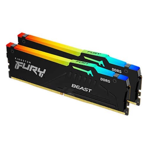Kingston Fury Beast RGB 32GB (2x16GB) 6000MHz DDR5 CL30 Desktop RAM Black - 1