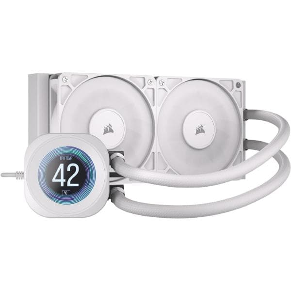 Corsair Nautilus 240 RS LCD Liquid CPU Cooler - White