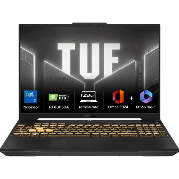 ASUS TUF Gaming F16, Gaming Laptop, Intel Core 5 210H, RTX 3050A GPU (16GB/512GB/40.64 cms (16) FHD+/Windows 11 Home) FX607VB-RL076WS