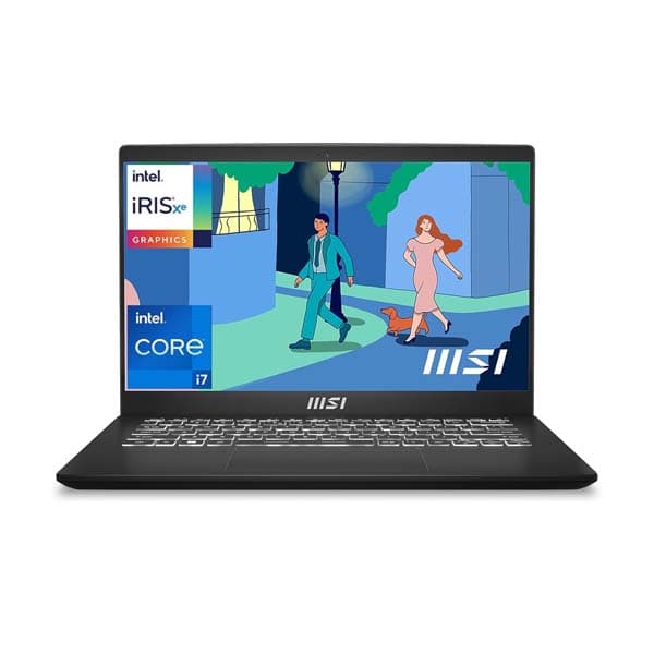 MSI Modern 14, Intel 12Th Gen. I7-1255U, 36Cm FHD 60Hz Laptop(16GB/512GB NVME SSD/Windows 11 Home/Bluetooth/Mso 2021/Intel Iris Xe Graphics/Classic Black/1.4Kg), C12MO-1211IN - 1