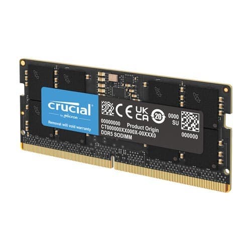 CRUCIAL 32GB DDR5-5600 SODIMM CL46 (16GBIT) RAM (CT32G56C46S5) - 1