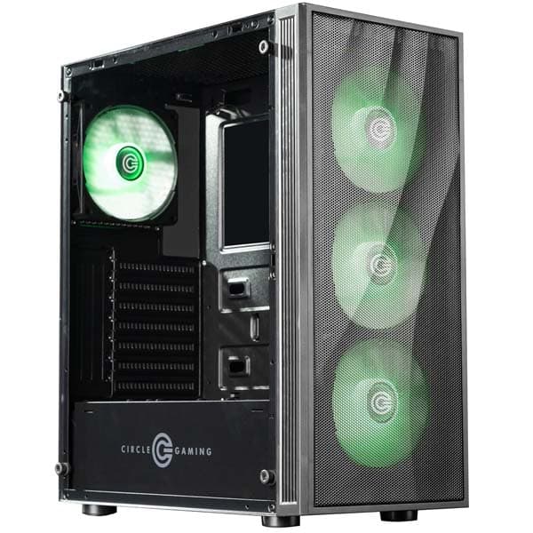 Circle Xtender X1 ATX Mid Tower Gaming Cabinet (Black) - 1
