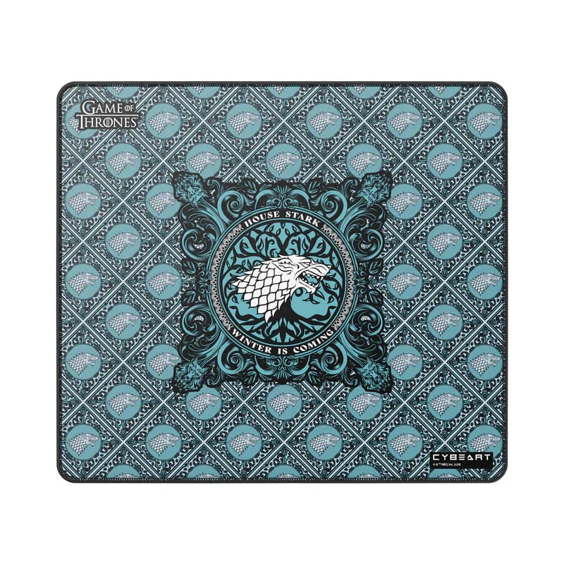 Cybeart | House Stark Gaming Mouse Pad (Large - 450x400x4mm) | Waterproof, Never Slip Base, Stitched Edges, Esports Grade