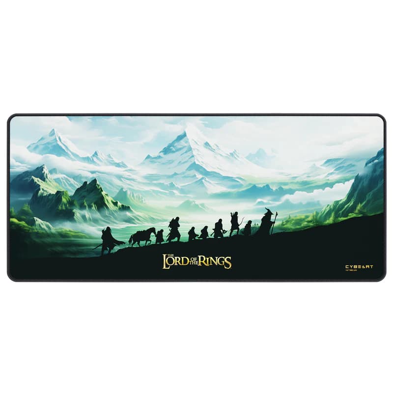 Cybeart | Lord of The Rings Gaming Desk Mat (XXL - 900x400x4mm) | Waterproof, Never Slip Base, Stitched Edges, Esports Grade