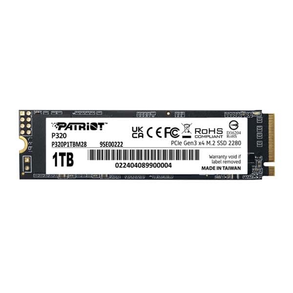 Patriot P320 1TB M.2 2280 PCIe Gen 3×4 SSD - 1