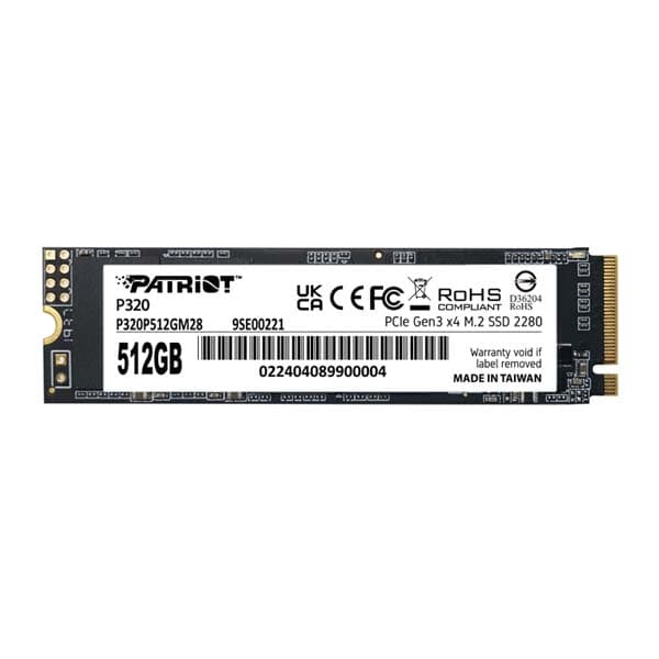 Patriot P320 512GB M.2 2280 PCIe Gen 3×4 SSD - 1