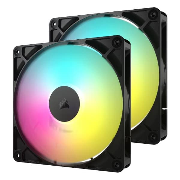 CORSAIR RS140 ARGB 140mm PWM Fans Dual Pack – Black - 1