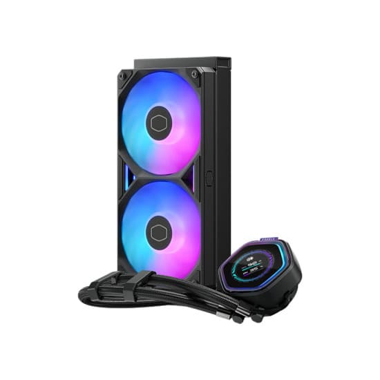 Cooler Master MasterLiquid Atmos II LCD 240mm CPU Liquid Cooler Black - 2