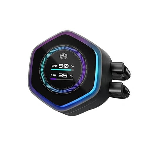Cooler Master MasterLiquid Atmos II LCD 240mm CPU Liquid Cooler Black - 3