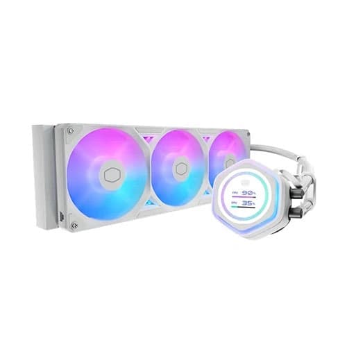 Cooler Master MasterLiquid Atmos II LCD 360mm White ARGB CPU Liquid Cooler - 1