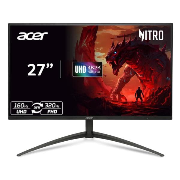 Acer Nitro XV275K P5 27 Inch IPS 3840x2160 4K 1152 Zone Mini LED Gaming Monitor | 160Hz Refresh Rate, Support DFR for FHD 320Hz I 2xHDMI, 1xDP, 1xType-C(90W) PD, Audio out, USB 3.2x2+USB-B (1up 2down) - 1