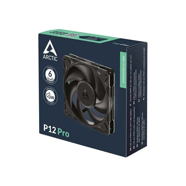 Arctic P12 Pro 120mm PWM Cabinet Fan (Black) - 4
