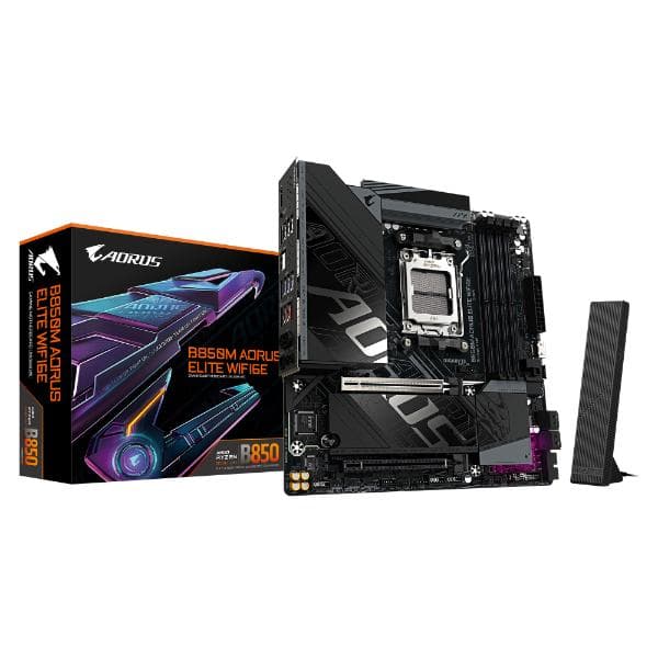 Gigabyte B850M AORUS ELITE WIFI6E AM5 MATX AMD Motherboard - 1