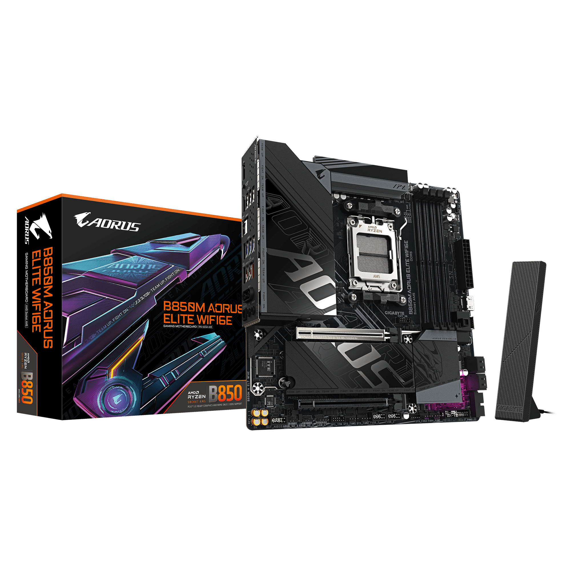 Gigabyte B850M AORUS ELITE WIFI6E AM5 MATX AMD Motherboard - 8