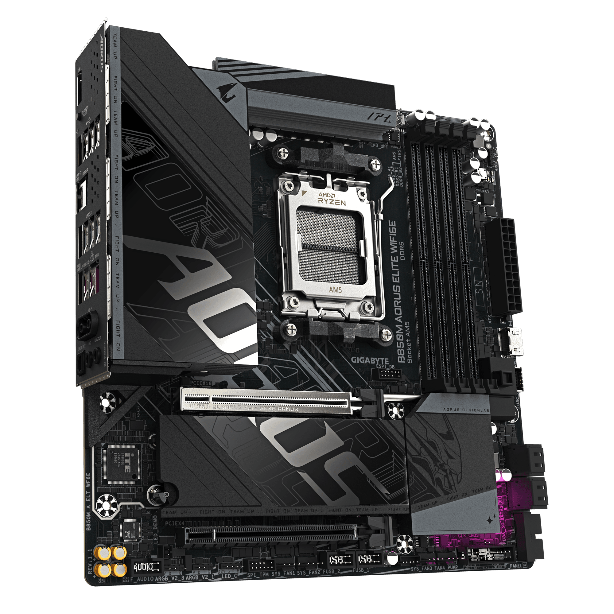 Gigabyte B850M AORUS ELITE WIFI6E AM5 MATX AMD Motherboard - 10