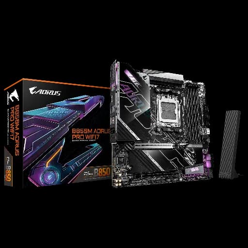 GIGABYTE B850M AORUS PRO WIFI7 AMD AM5 LGA 1718 Motherboard - 1