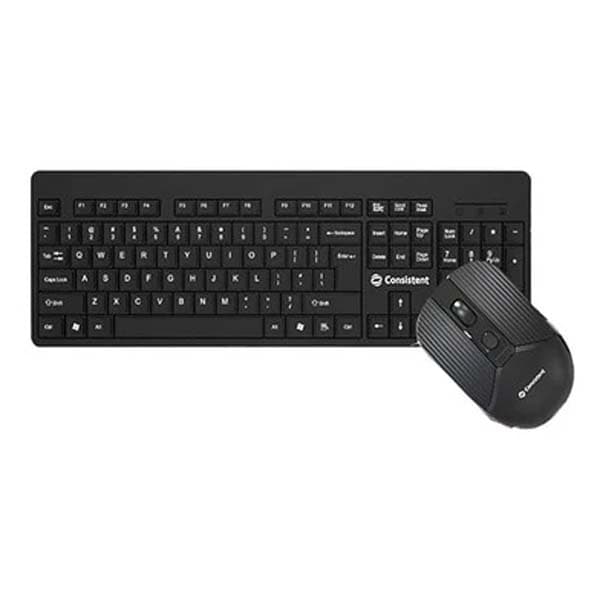 Consistent Voice Wireless Keyboard and Mouse (CMW401) Keyboard 2.4 GHz & Bluetooth 5.0 Connectivity, Noiseless Experience, Compact Size, Shortcut Keys Function. - 1