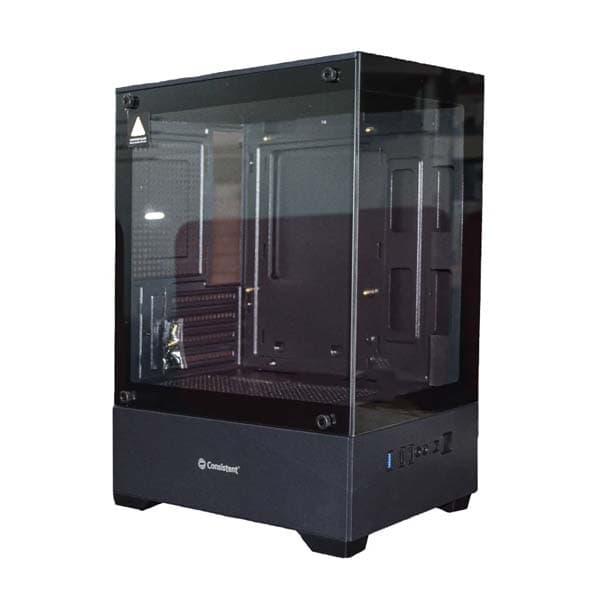Consistent Computer PC Case (CIP501) Black Nebula Computer Case/Gaming Cabinet - Black | Support ATX, M-ATX, ITX - 1
