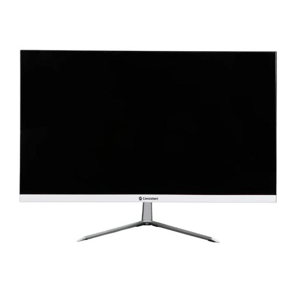 Consistent 2400 23.8" inch (60.5 cm) Wide Display 1920 x 1080 Pixels Full HD Ultra-Slim Frameless Monitor- HDMI, Inbuilt Speakers (White) 3 Years Warranty - 1