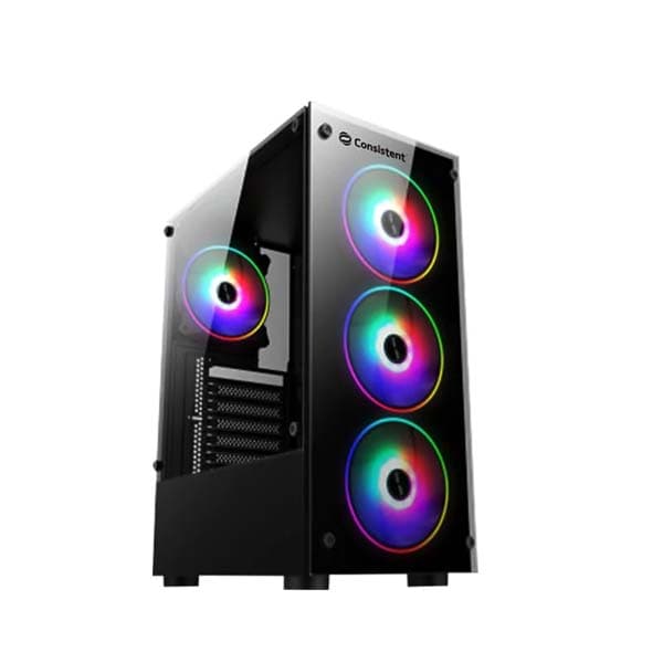 Consistent Neon Gaming Cabinet 2001 | Support : Micro ATX/ Mini ATX | Case Size (Front):350*185*410mm | CPU Height : 150mm | Fan Optional : 3FR Gb Fan