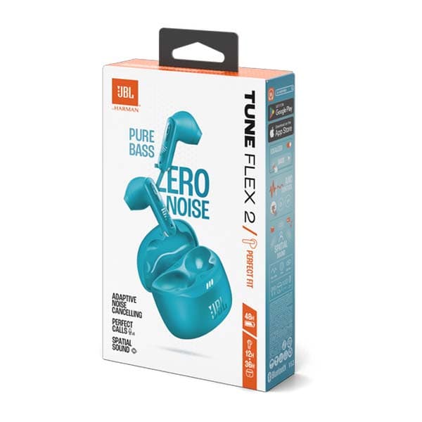 JBL Tune Flex 2 TWS ANC Earbuds (Turquoise) - 4