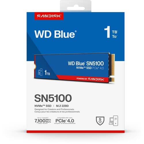Western Digital Blue SN5100 1TB M.2 NVMe Gen4 SSD - 3
