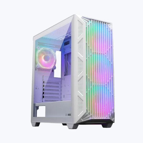 ZEBRONICS Rogue Mid Tower Cabinet (White) - 1