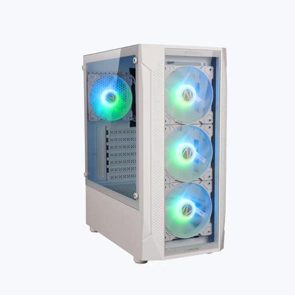 ZEBRONICS Zeb Apex Pro Mid Tower Cabinet (White)