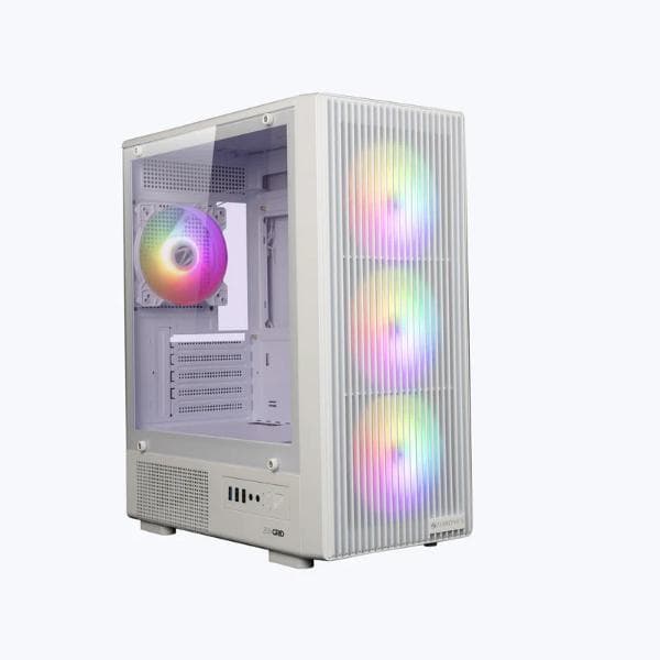 ZEBRONICS Zeb Grid mATX Cabinet (White)