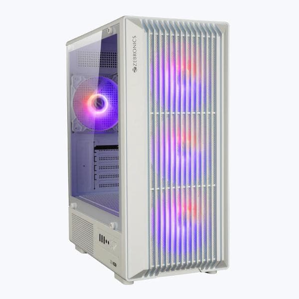 ZEBRONICS Zeb Icer mATX Cabinet (White) - 1