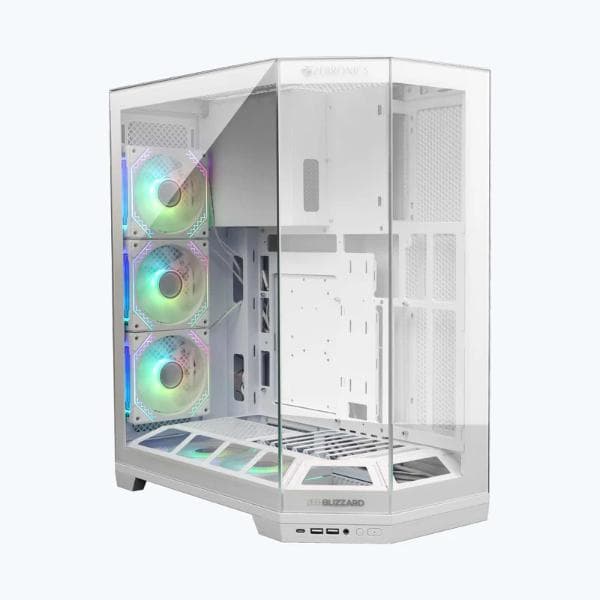 Zebronics Blizzard Mid Tower Cabinet (White)