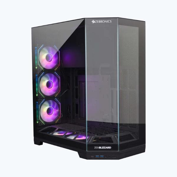 Zebronics Blizzard Mid Tower Cabinet (Black) - 1