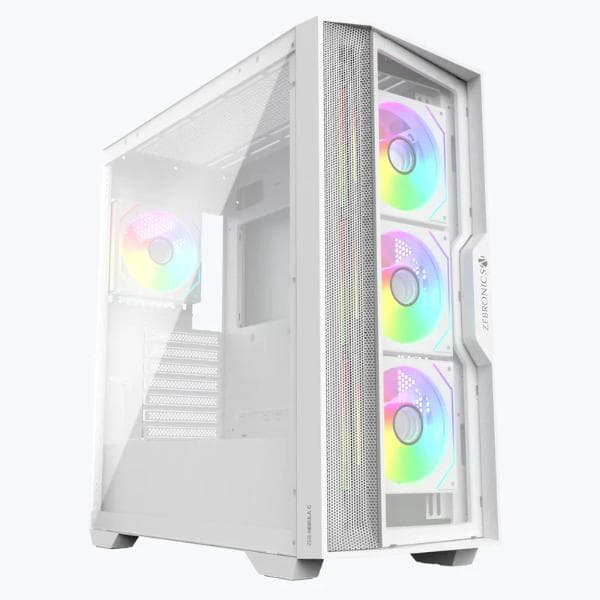 Zebronics Nebula G White Mid Tower Cabinet - 1