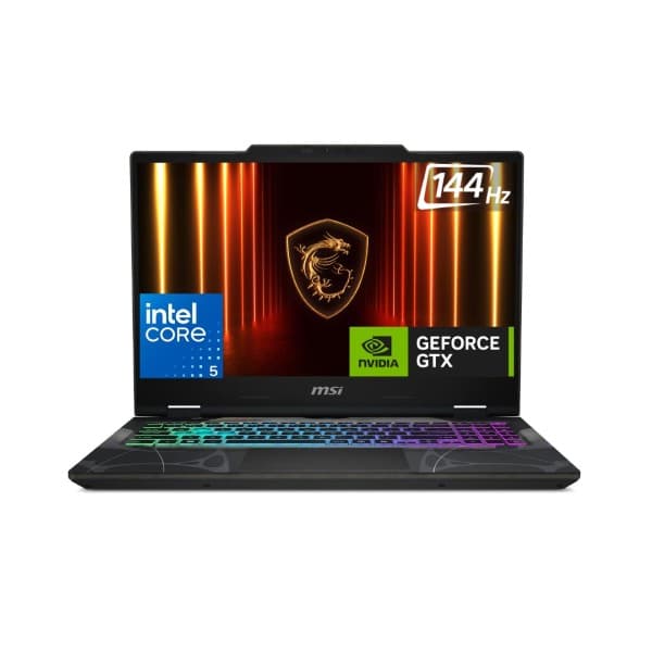 MSI CYBORG 15 B2RWEKG-217IN INTEL CORE 5 210H/DDR5 8GB*2/512GB NVME PCIE SSD GEN4X4 W/O DRAM/INTEL WI-FI 6E AX211/WINDOWS11 HOME/15.6" FHD (1920*1080), 144HZ /NVIDIA GEFORCE RTX 5050 LAPTOP GPU, GDDR7 8GB/INTEGRATED SOC2 YEAR WARRANTY TERM - 1