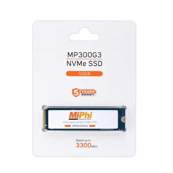 MIPHI MP300G3 NVMe 512GB GEN 3 SSD - 1