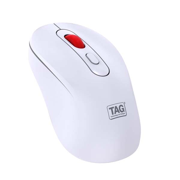 TAG WM900 Dual Mode Wireless Mouse (White/RED) - 1
