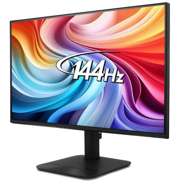 Acer KA270 P6 27 Inch IPS Full HD Backlit LED Monitor I 144Hz Refresh Rate, 1MS VRB, AMD FreeSync I 99% sRGB I 1 x VGA 1 x HDMI with Inbox HDMI Cable I Zero Frame Design I Eye Care I Stereo Speakers - 1