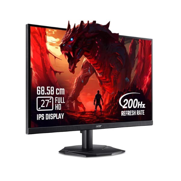 Acer Nitro KG271 X1 27 Inch IPS Full HD Backlit LED Gaming Monitor I 0.5 MS Response I 200Hz Refresh Rate I SRGB 99%, HDR 10 I 2xHDMI, 1xDP I Stereo Speakers I AMD FreeSync Premium I Eye Care (Black) - 1